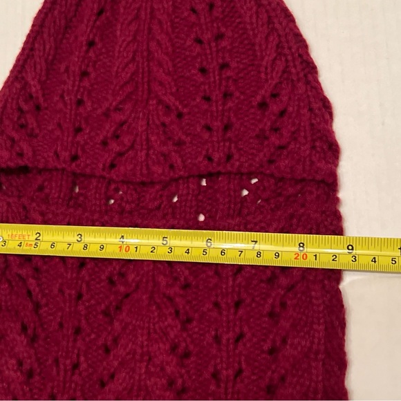 Luxton S-M Balaclava Hood Scarf Hat Burgundy - Picture 7 of 12